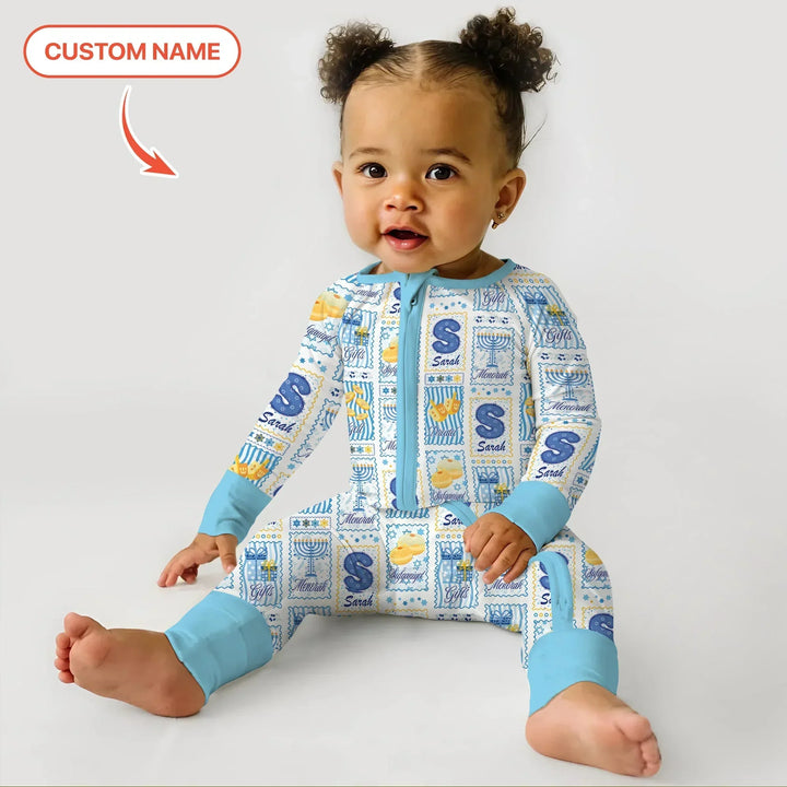 Light of Hanukkah Custom Name Bamboo Convertible Zippy