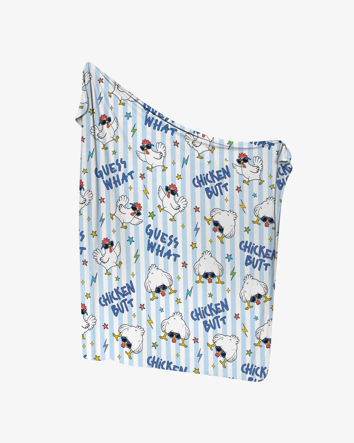 Guess What? Chicken Butt! swaddle blanket