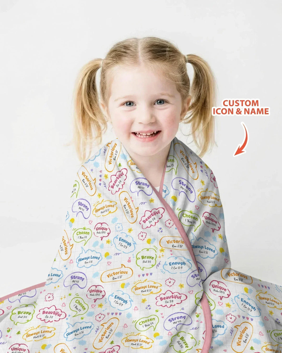 Personalized God Says I Am- Baby Girl Bamboo Blanket