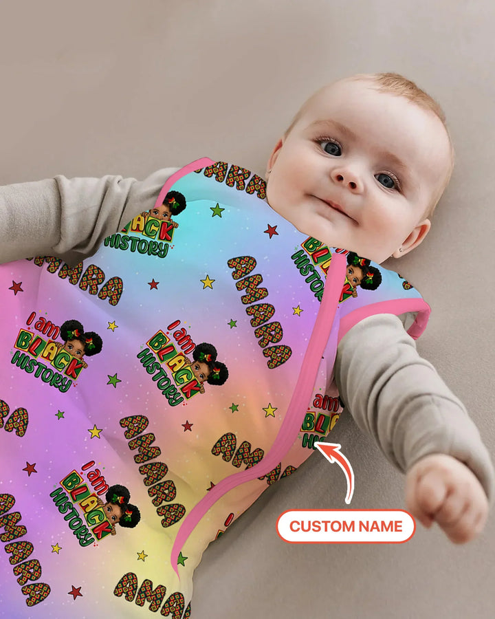 Custom Name I Am Black History Custom Bamboo Sleep Bag