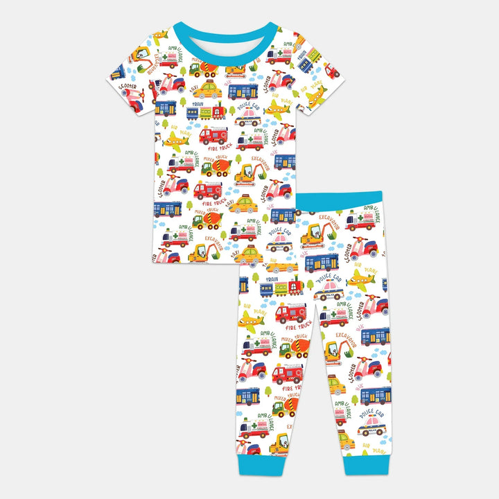 Beep Beep Adventure Bamboo Two Piece Short Sleeve Pajama Set