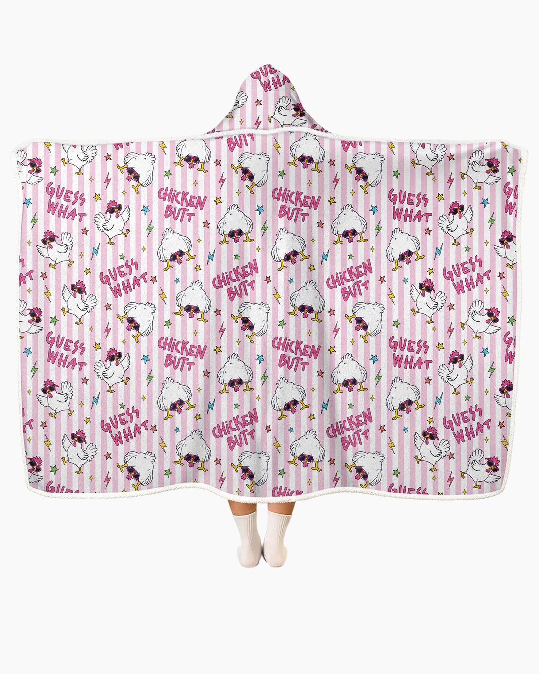 Guess What Chicken Butt! Bamboo Wearable Hooded Blanket