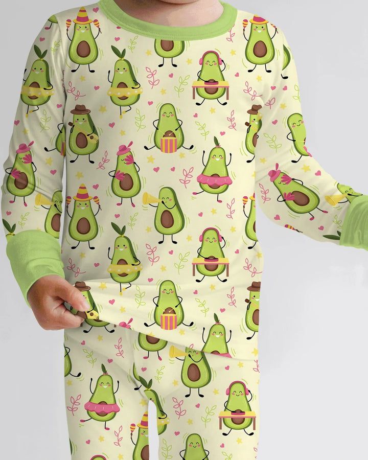Avocado Fiesta Bamboo Two Piece Long Sleeve Pajama Set