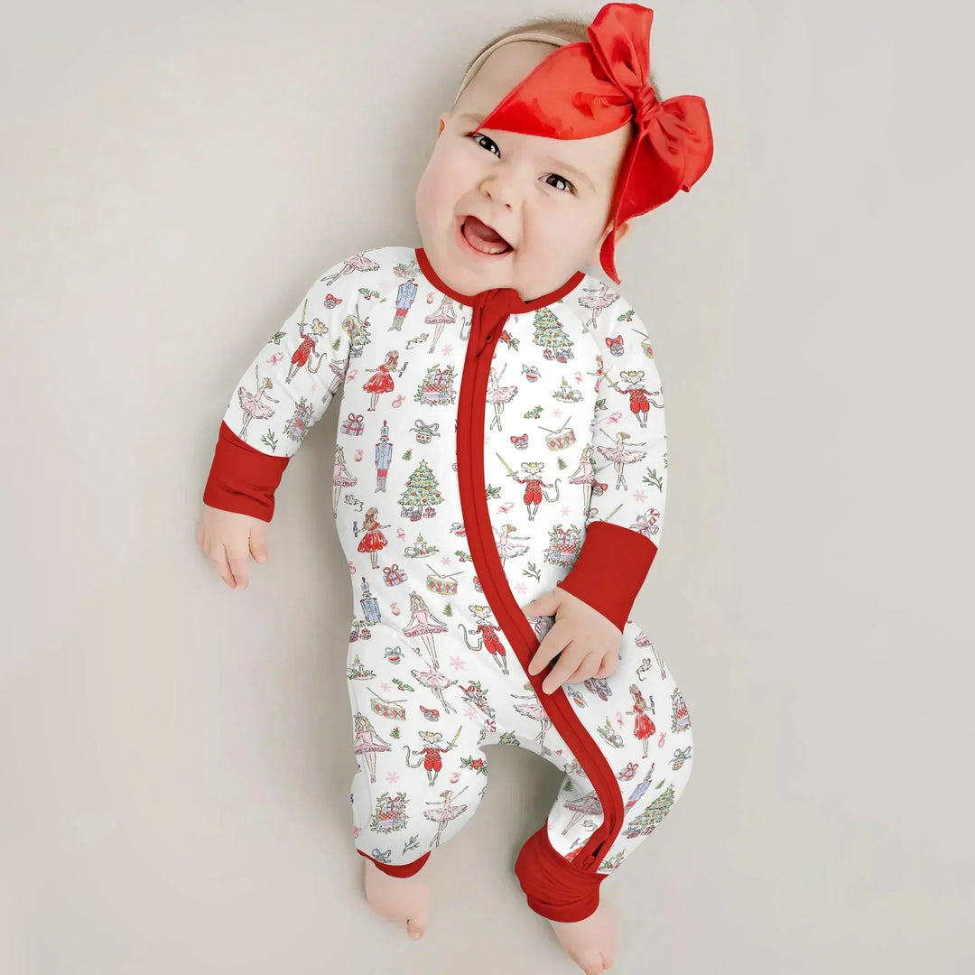 Sweet Nutcracker Holiday Matching Mom And Baby Bamboo Convertible Zippy