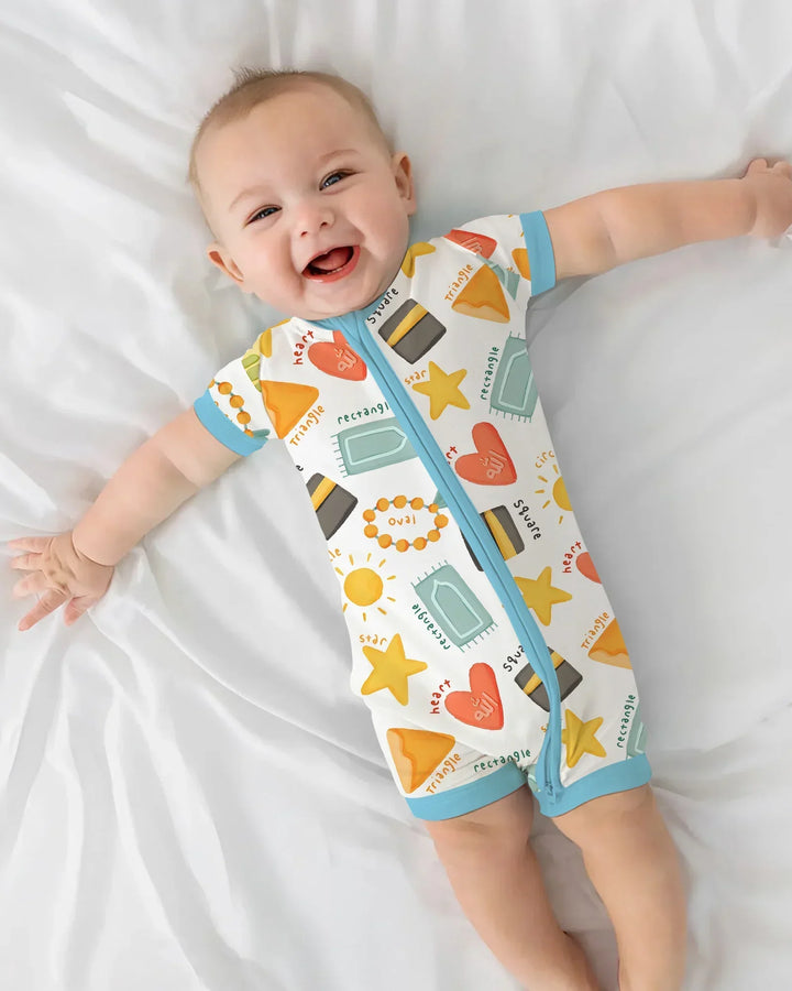 Islamic Shapes Bamboo Shorty Zippy