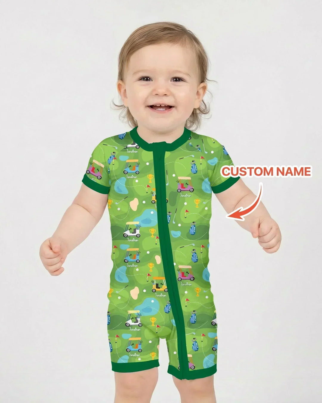 Custom Name Golf Season Family Matching Bamboo Shorty Zippy