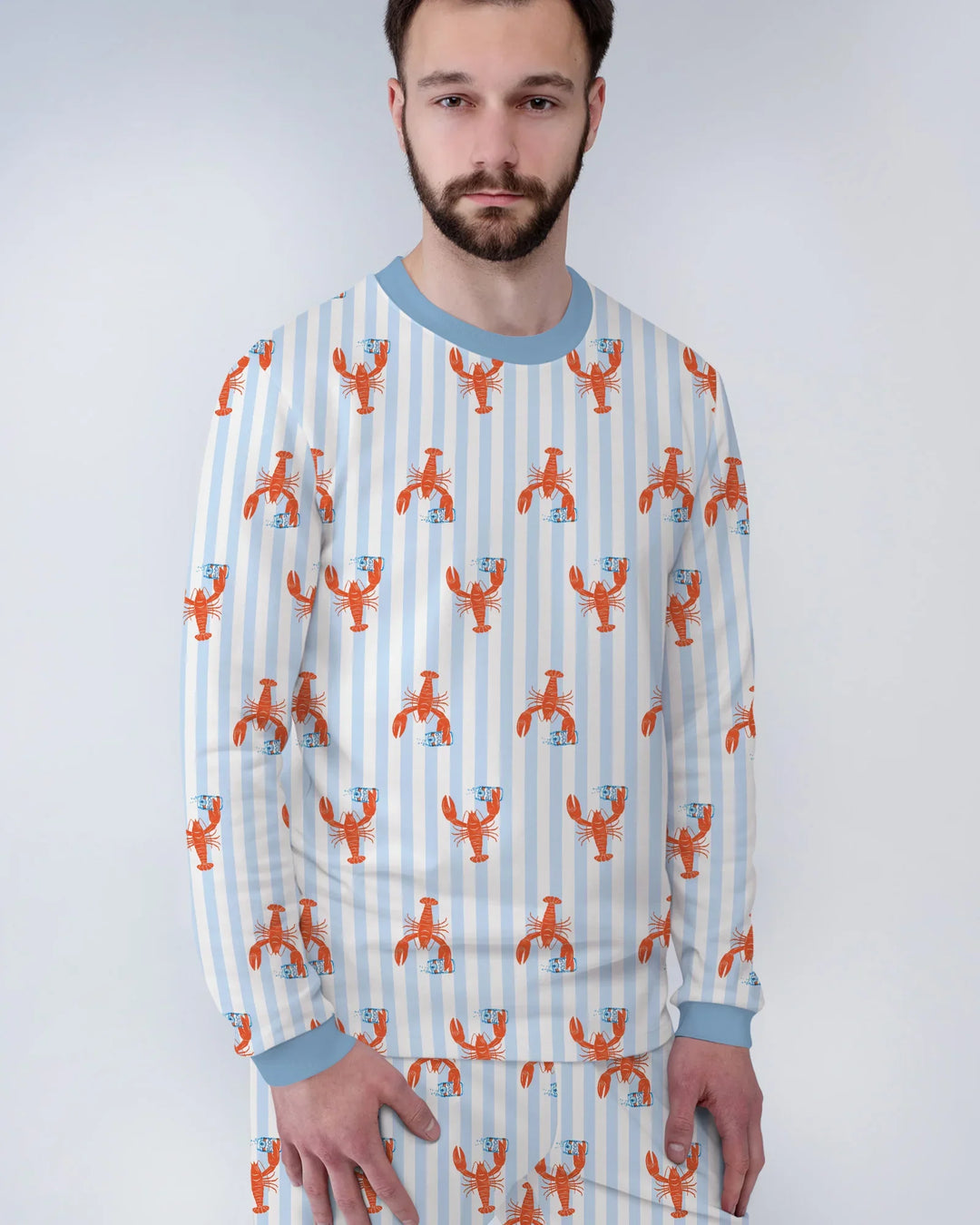 Crawfish Beer Season Bamboo Men's Pajama Set