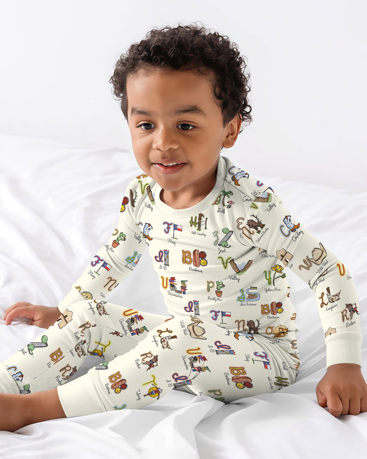 Template Bamboo Two Piece Long Sleeve Pyjamas Set