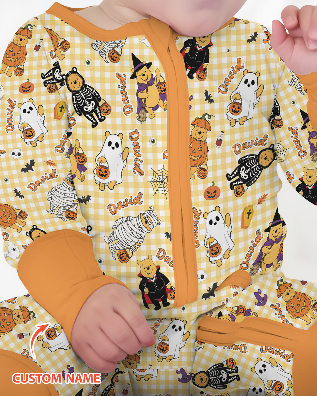 Halloween Bear Custom Name Bamboo Convertible Zippy