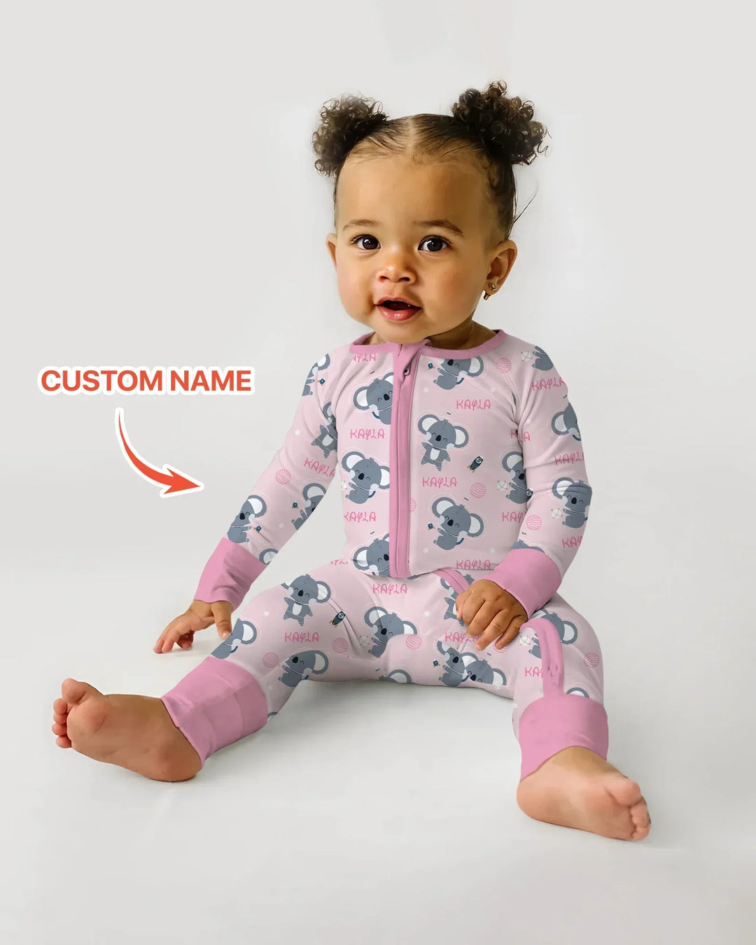 Custom Name Cosmic Koala Bamboo Convertible Zippy