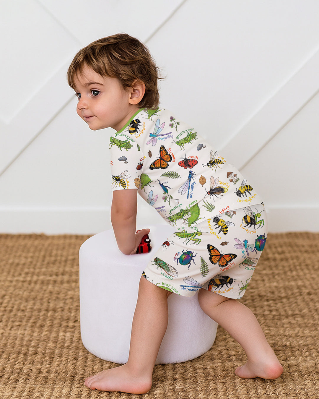 Template Bamboo Two Piece Short Sleeve Shorts Pyjamas Set
