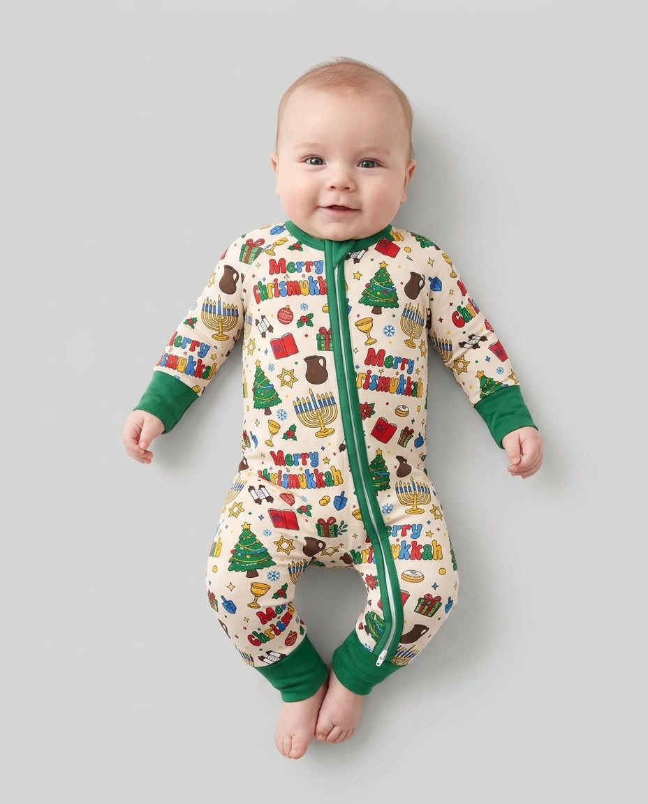 Merry Chrismukkah Bamboo Convertible Zippy