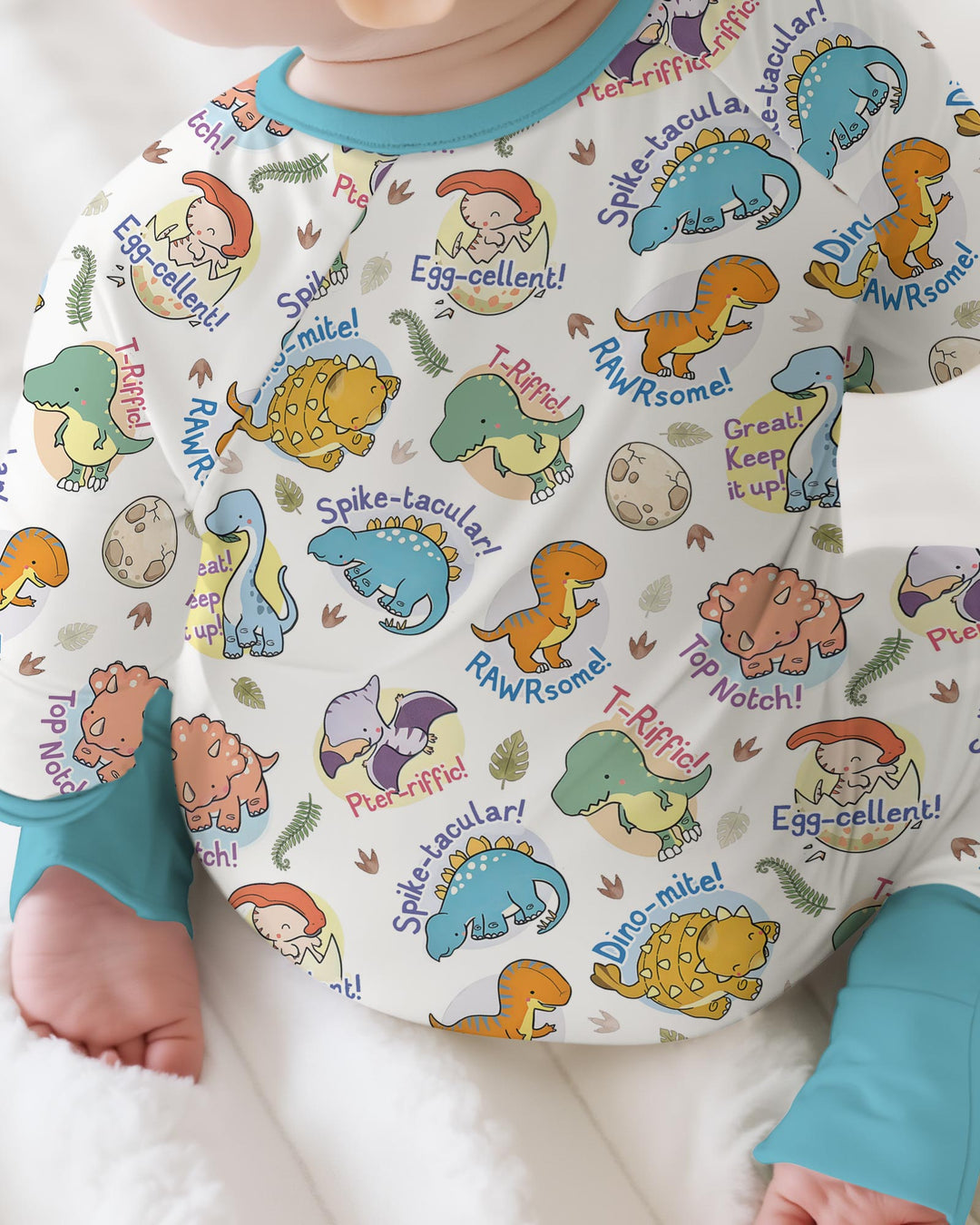 Cute Dinosaur Pun Bamboo Convertible Zippy