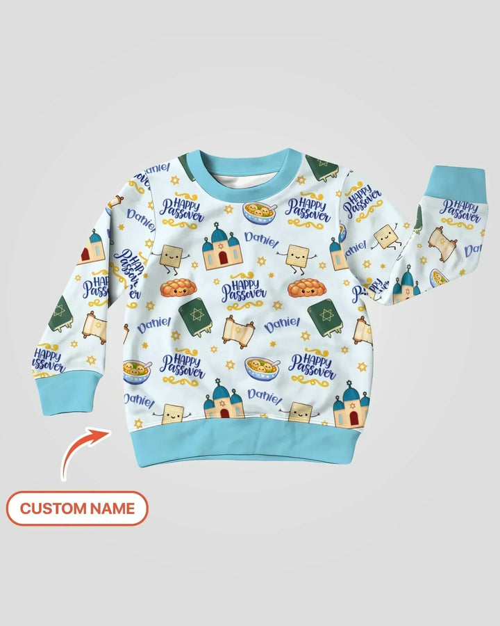 Custom name "Pesach Sameach" Bamboo Crewneck Sweatshirt