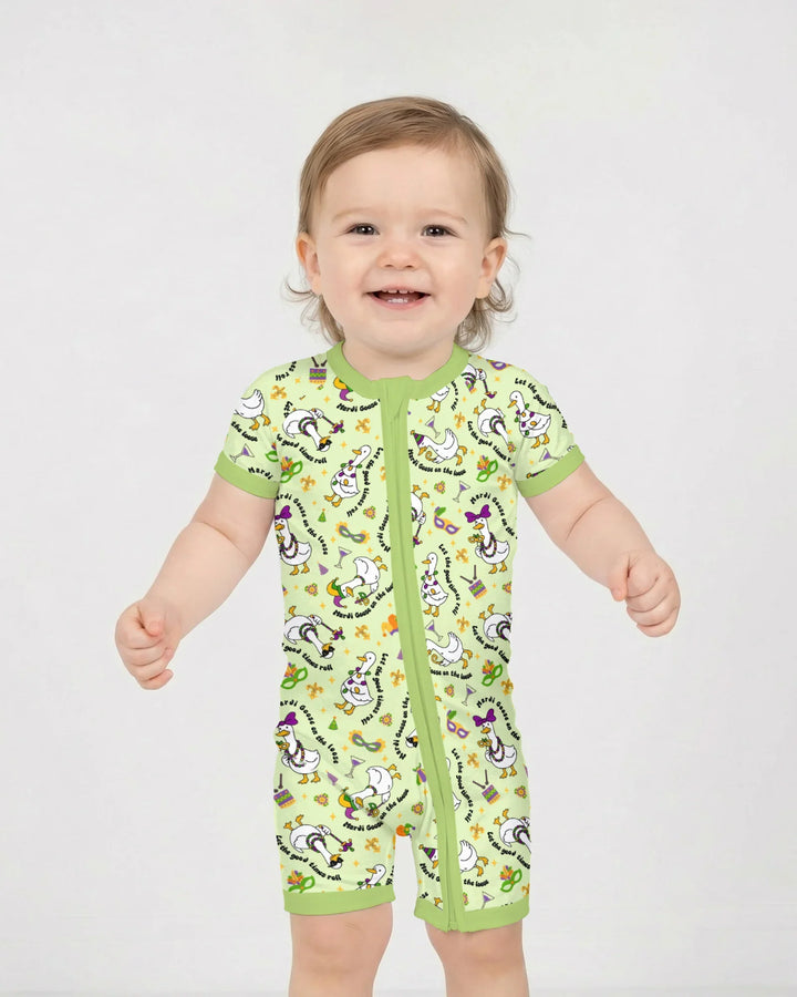 Mardi Gras Silly Goose Bamboo Shorty Zippy