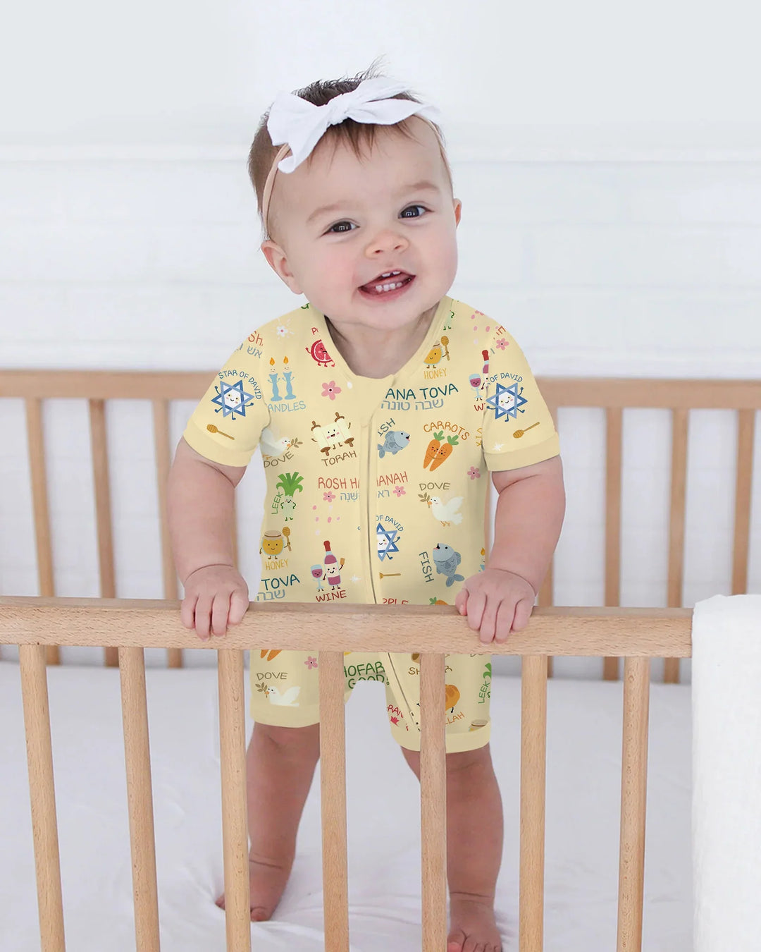 Family Rosh Hashanah Matching Bamboo Shorty Zippy