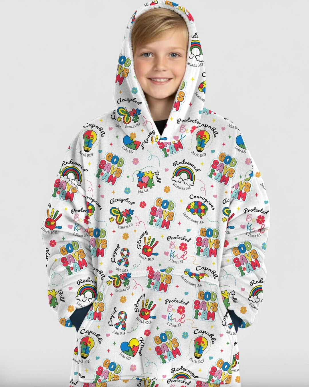 God Says I am Different Wearable Bamboo Blanket Hoodie