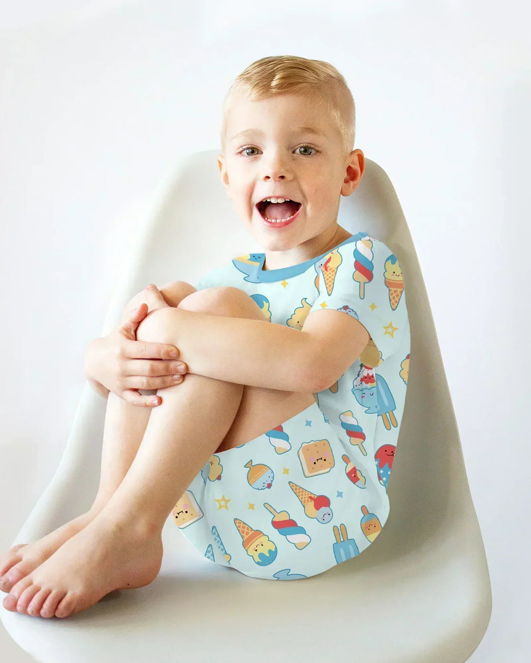 American Ice cream Bamboo Two Piece Short Sleeve Shorts Pajama Set