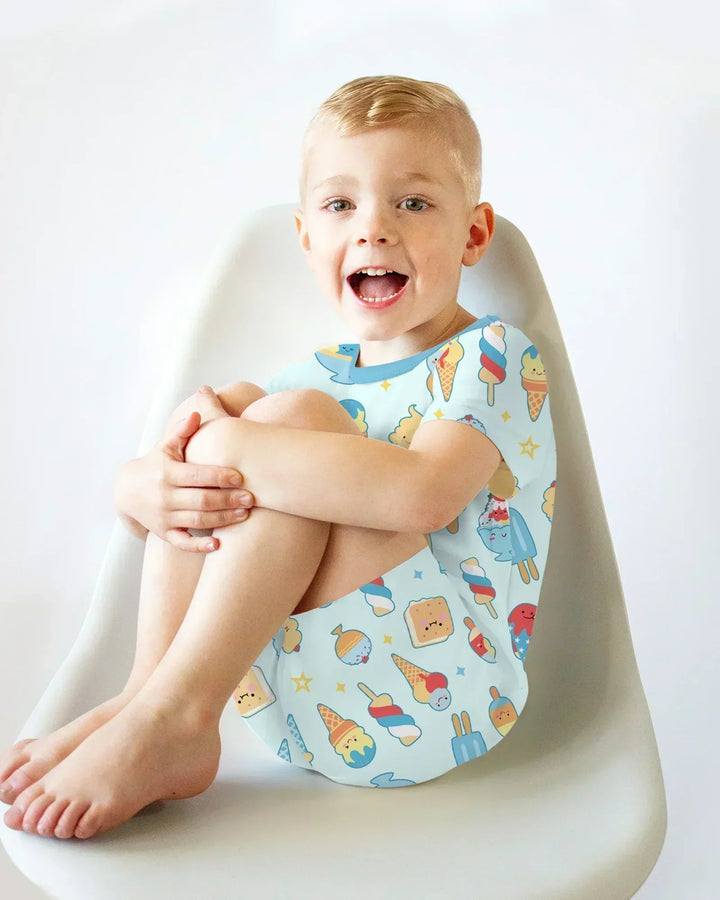 American Ice cream Bamboo Two Piece Short Sleeve Shorts Pajama Set