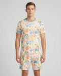 Beachy Boho Bamboo Men Short Sleeve Short Pajama Set