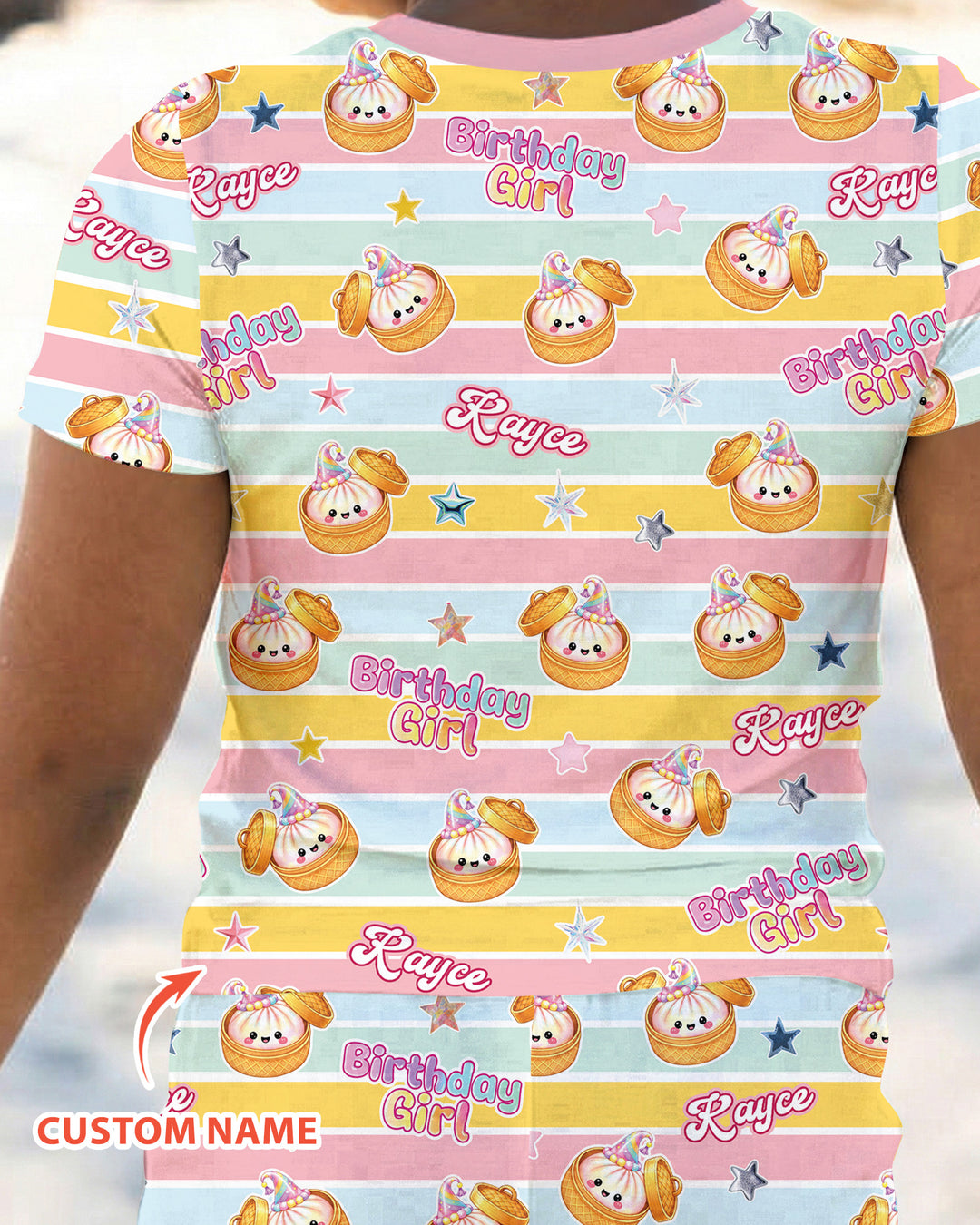 CUSTOM Template Bamboo Two Piece Short Sleeve Pyjamas Set