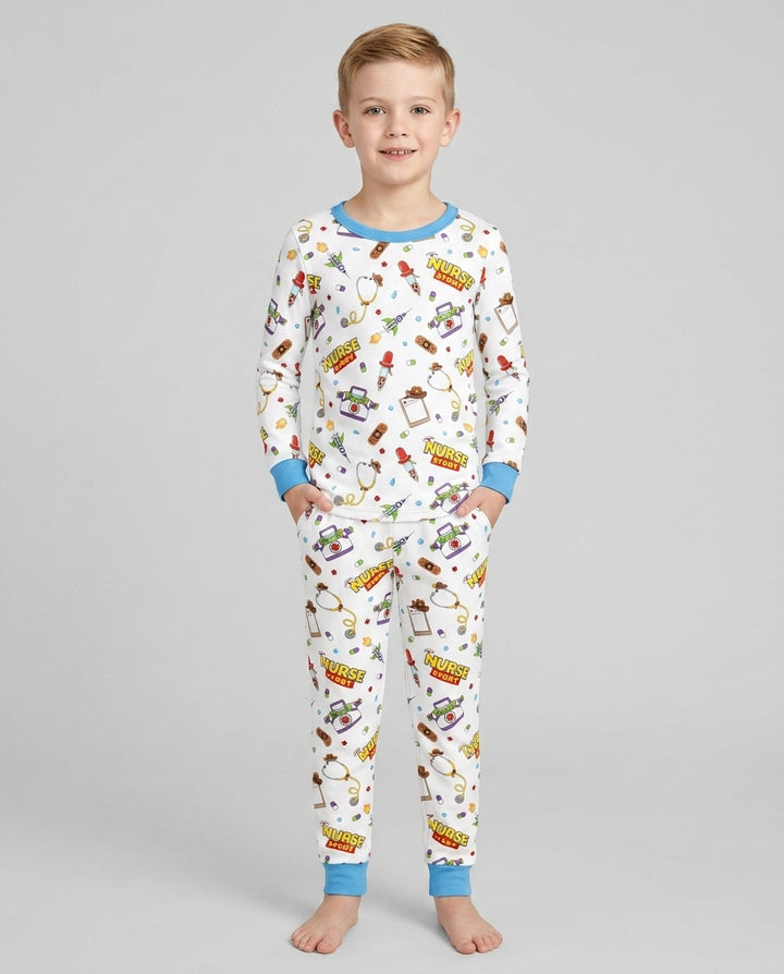 Nurse Story Bamboo Two Piece Long Sleeve Pajama Set