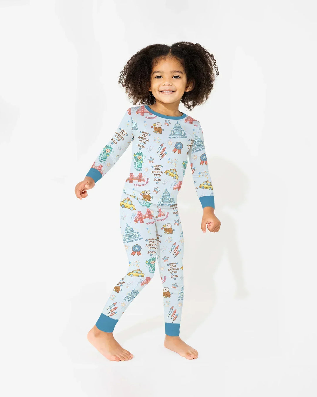 250 Years Of Freedom Bamboo Two Piece Long Sleeve Pajama Set