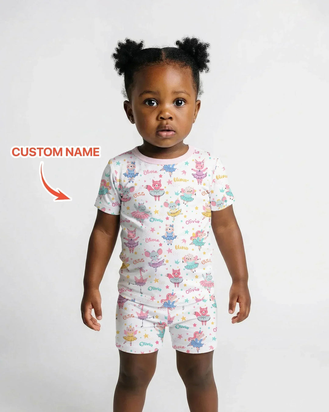 Fairy Friends Ballet Custom Name Bamboo Two Piece Short Sleeve Shorts Pajama Set