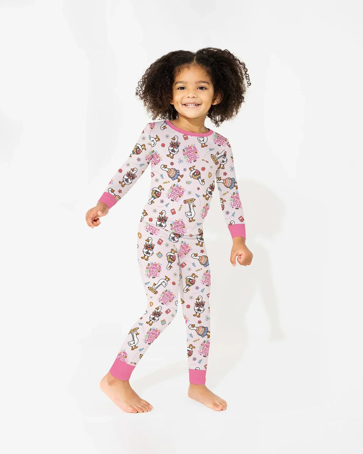 One Hundred Days Later Silly Goose Bamboo Two Piece Long Sleeve Pajama Set