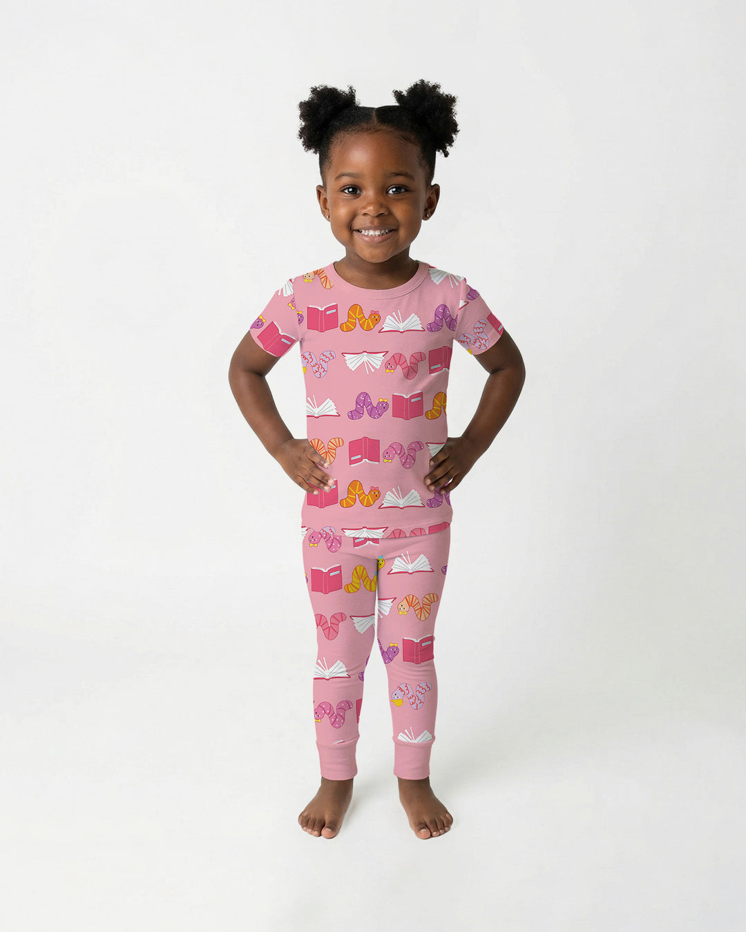 Bookworm Family Matching Bamboo Two Piece Short Sleeve Pajama Set