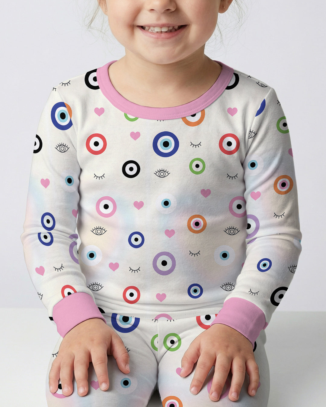 Evil Eye Bamboo Two Piece Long Sleeve Pajama Set