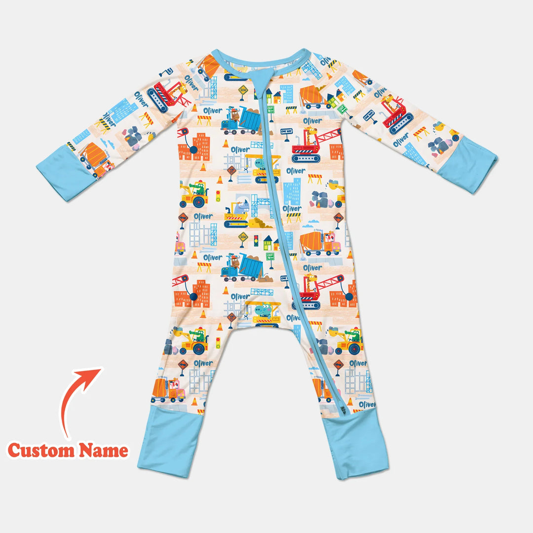 Little Builder Friends Custom Name Bamboo Convertible Zippy