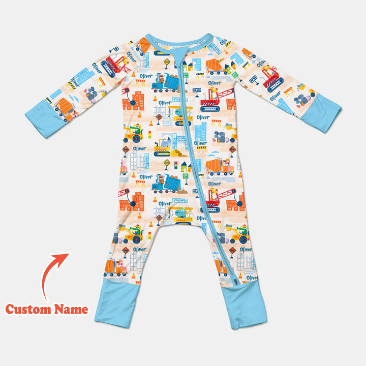 Little Builder Friends Custom Name Bamboo Convertible Zippy