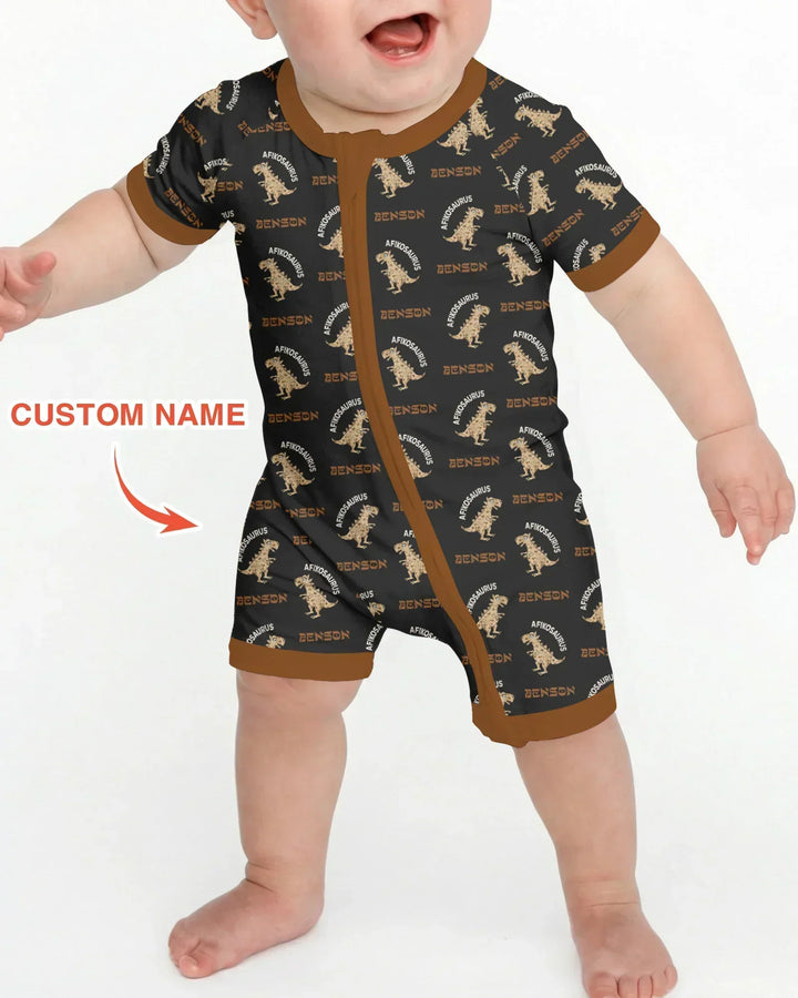 Custom Name Afikosaurus Bamboo Shorty Zippy