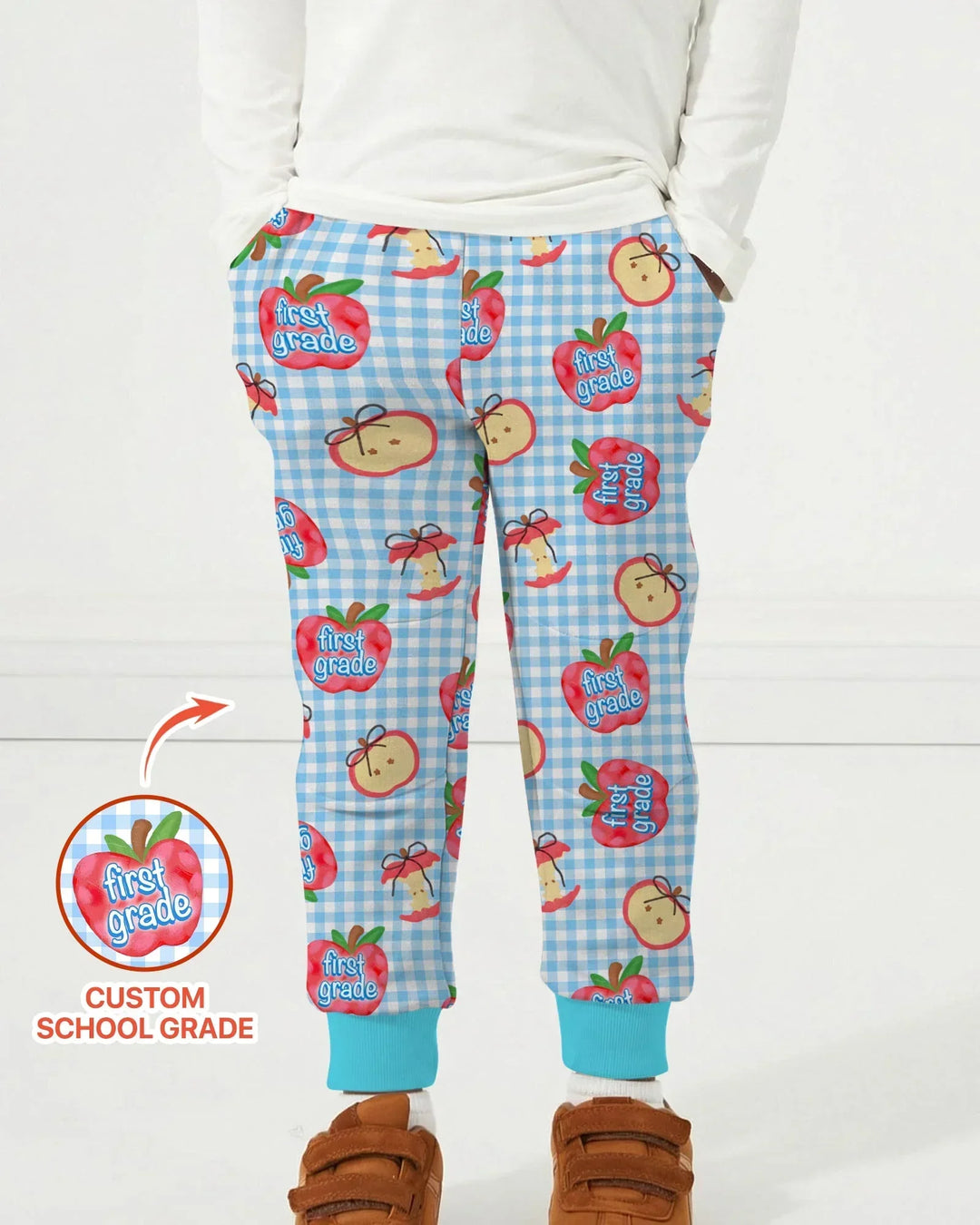 Custom School Grade Apple Days Bamboo Jogger