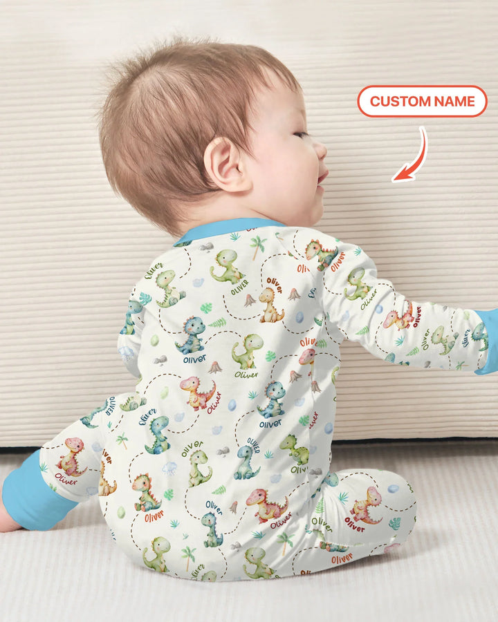Personalized Dino Friends Bamboo Convertible Zippy