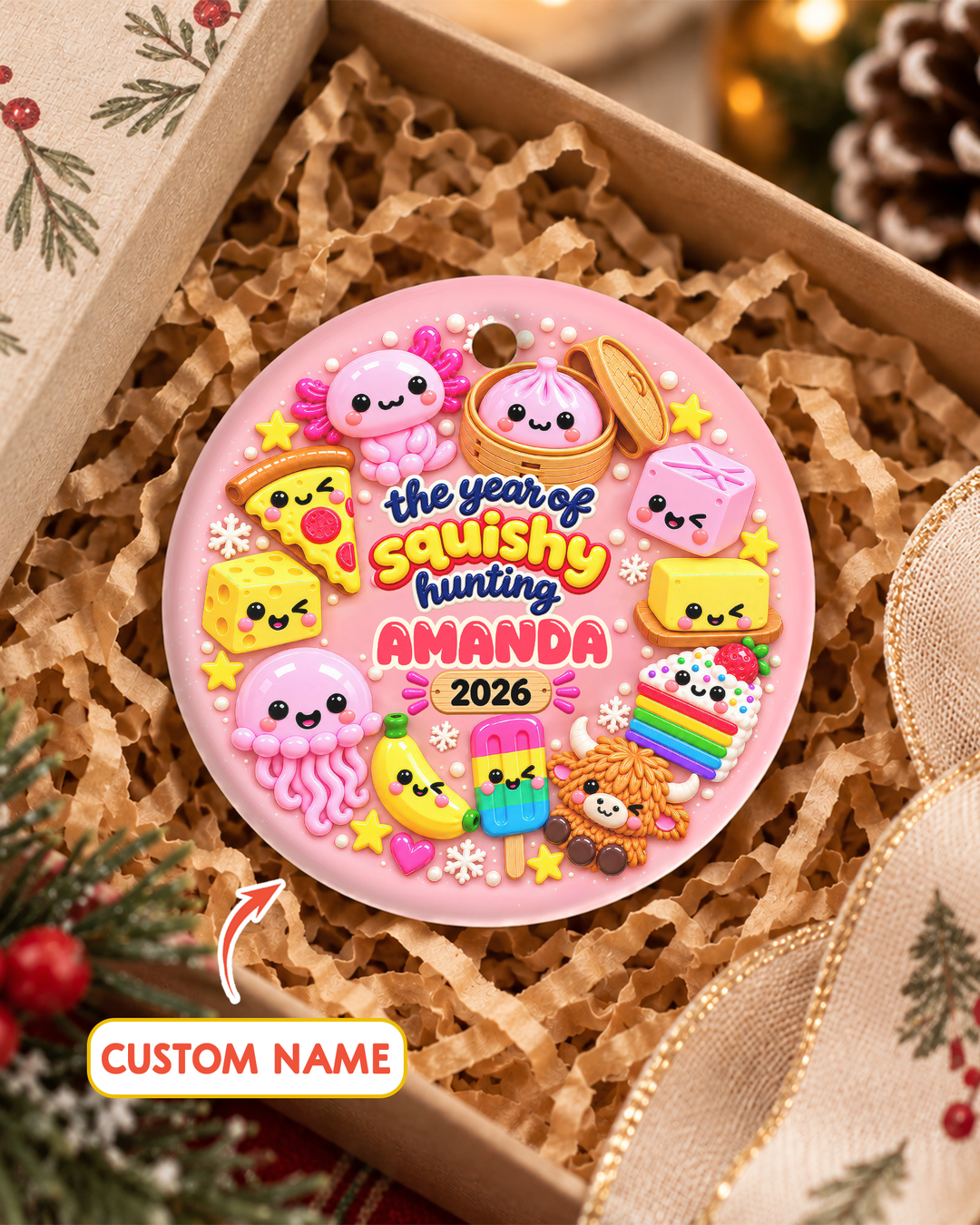 The Year Of Squishy Hunting 1-Side Photo Acrylic Ornament