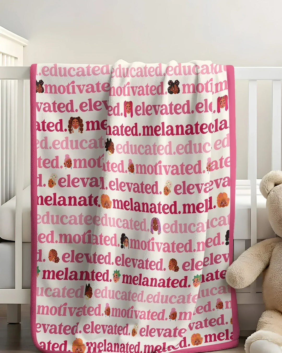 Educated Motivated Elevated Melanated Bamboo Blanket