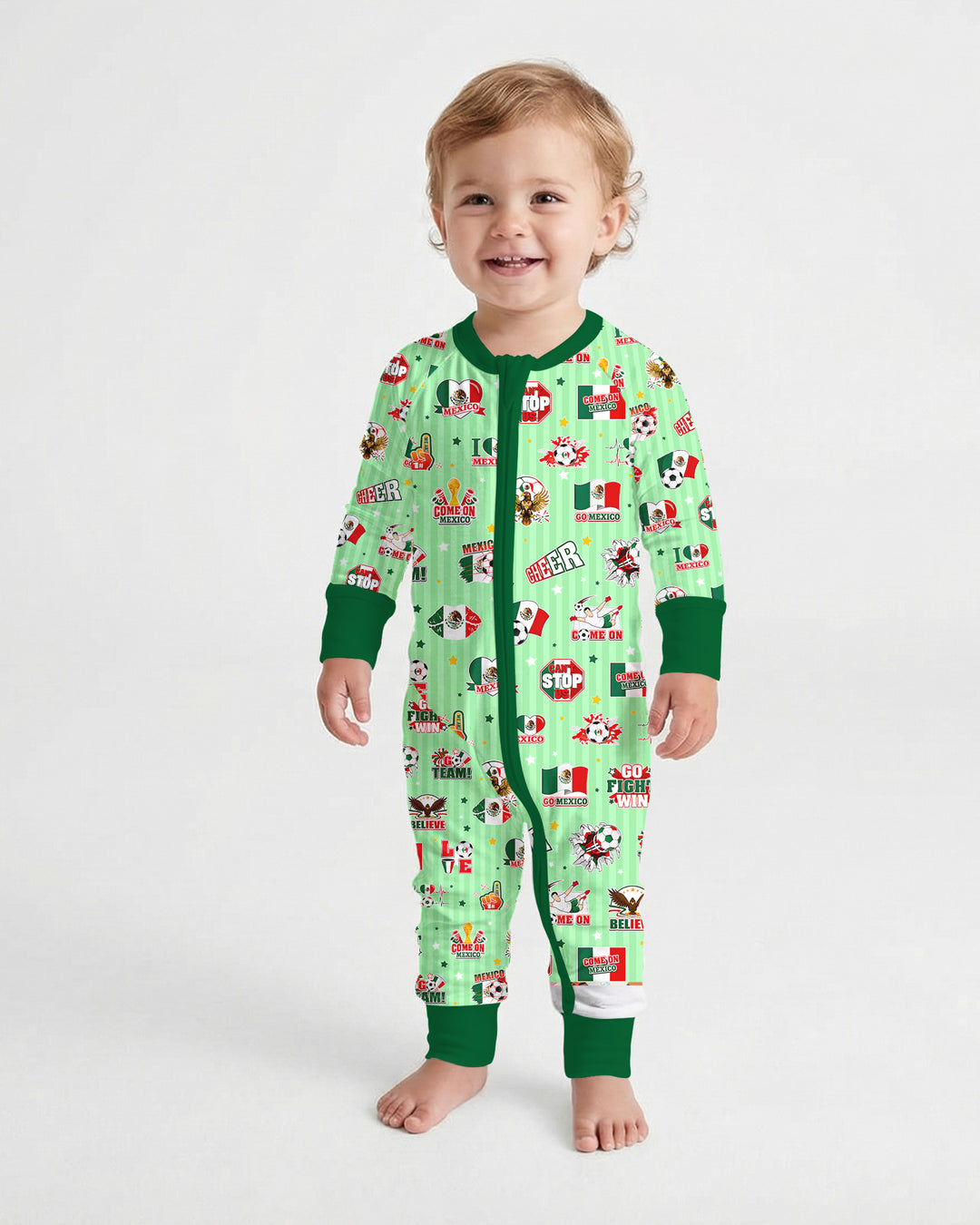Soccer Game Day Go Team Mexico Family Matching Bamboo Convertible Zippy