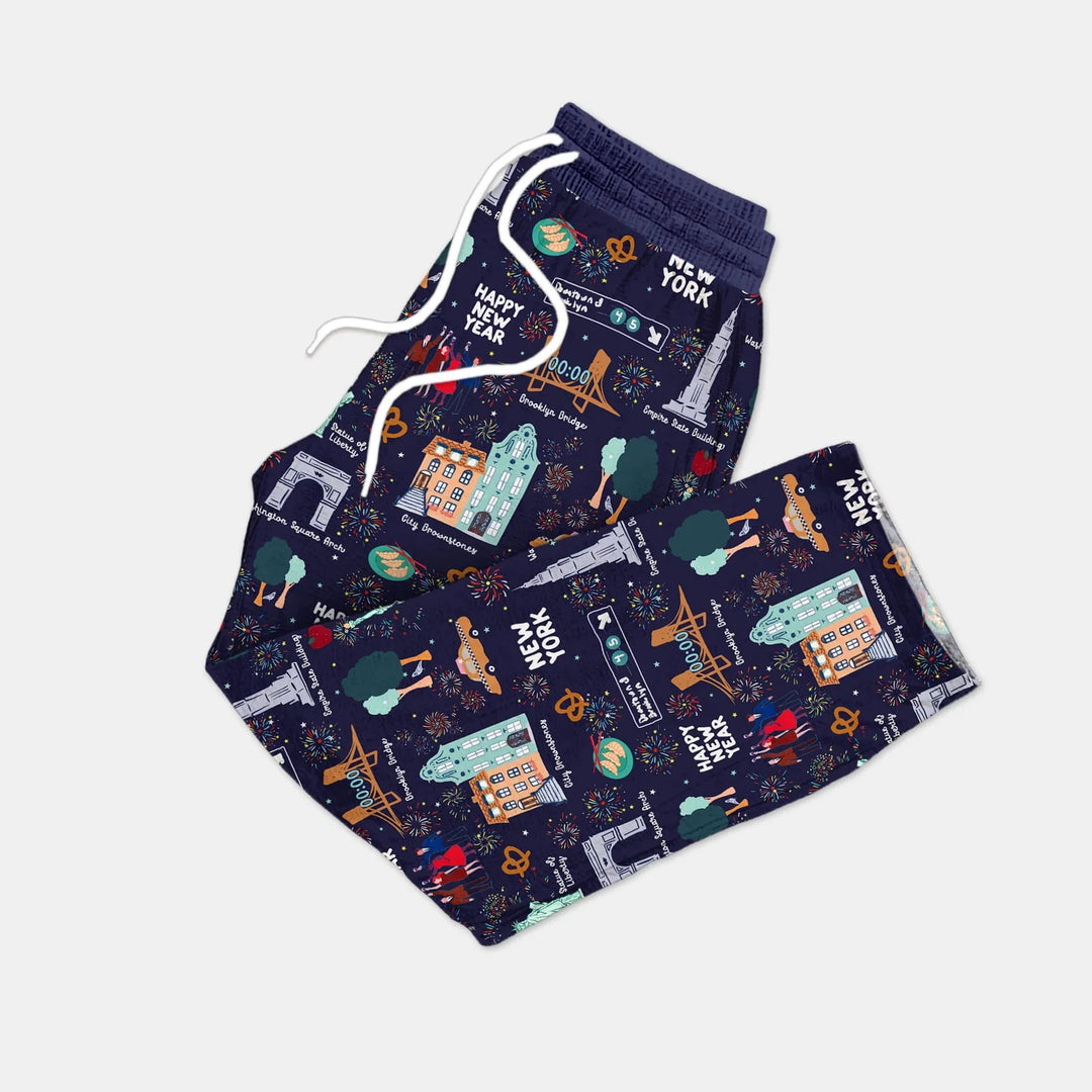New York New Year Eve Bamboo Men's Pajama Set