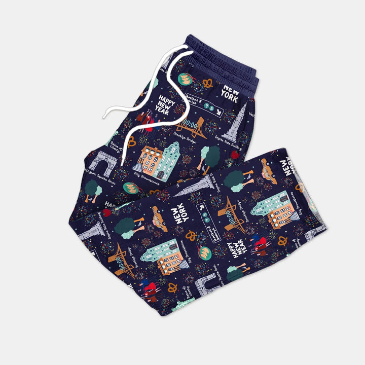 New York New Year Eve Bamboo Men's Pajama Set