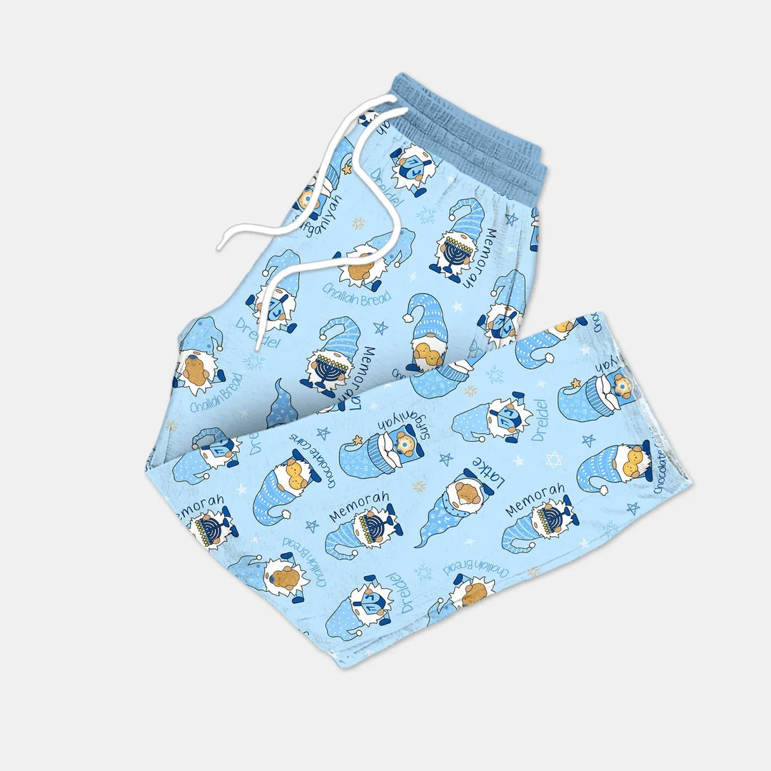 Happy Hanukkah Matching Family Men's Pajama Set , Happy Hanukkah Matching Family Men's Pajama Set - Only Pants / XS