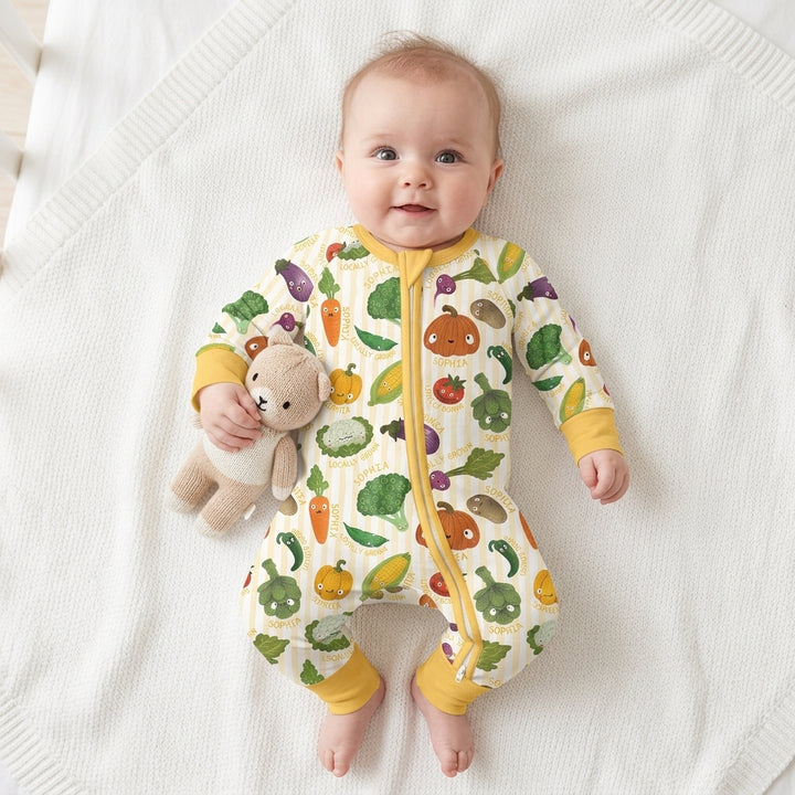 Locally Grown Baby Custom Name Bamboo Convertible Zippy