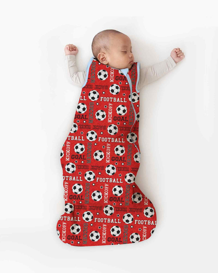 Red Soccer Ball Bamboo Sleep Bag