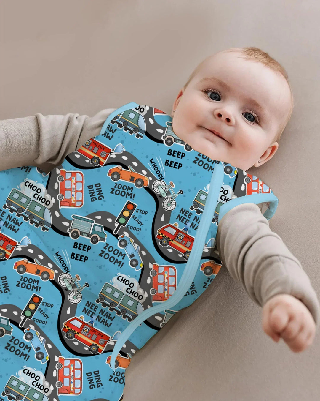 Zoom Zoom Beep Beep Bamboo Sleep Bag