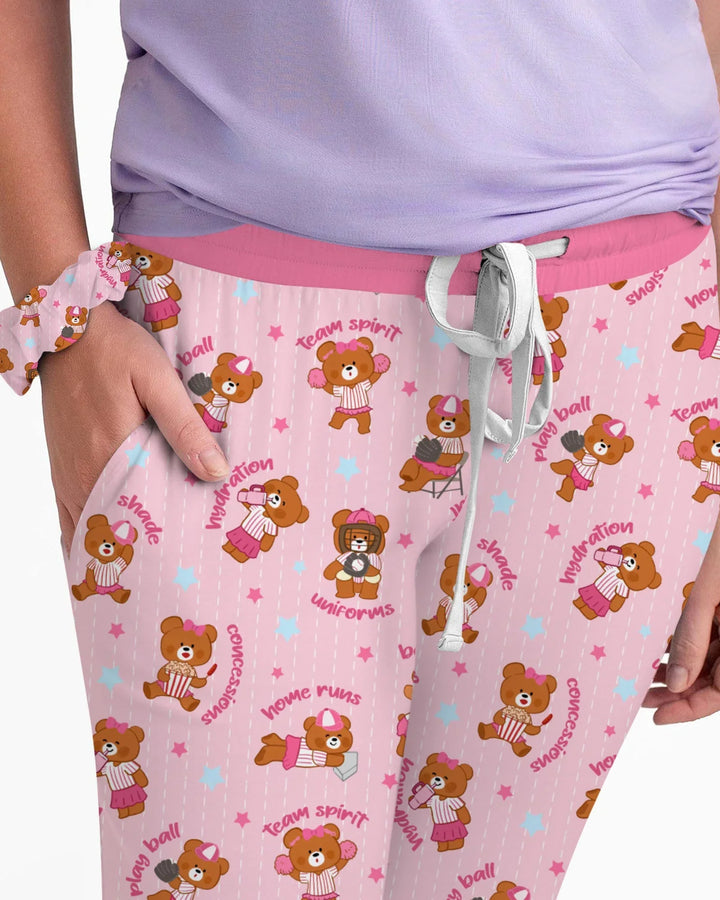 Born To Play Baseball Bamboo Women Pajama Set