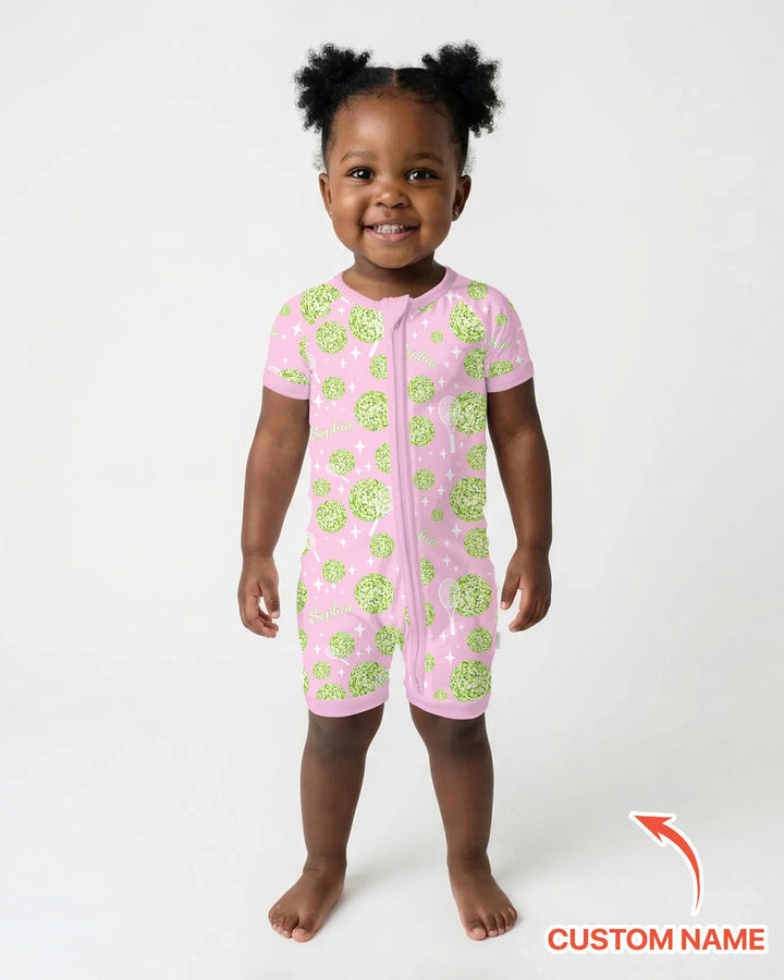 Tennis Disco Girl Party Matching Bamboo Shorty Zippy