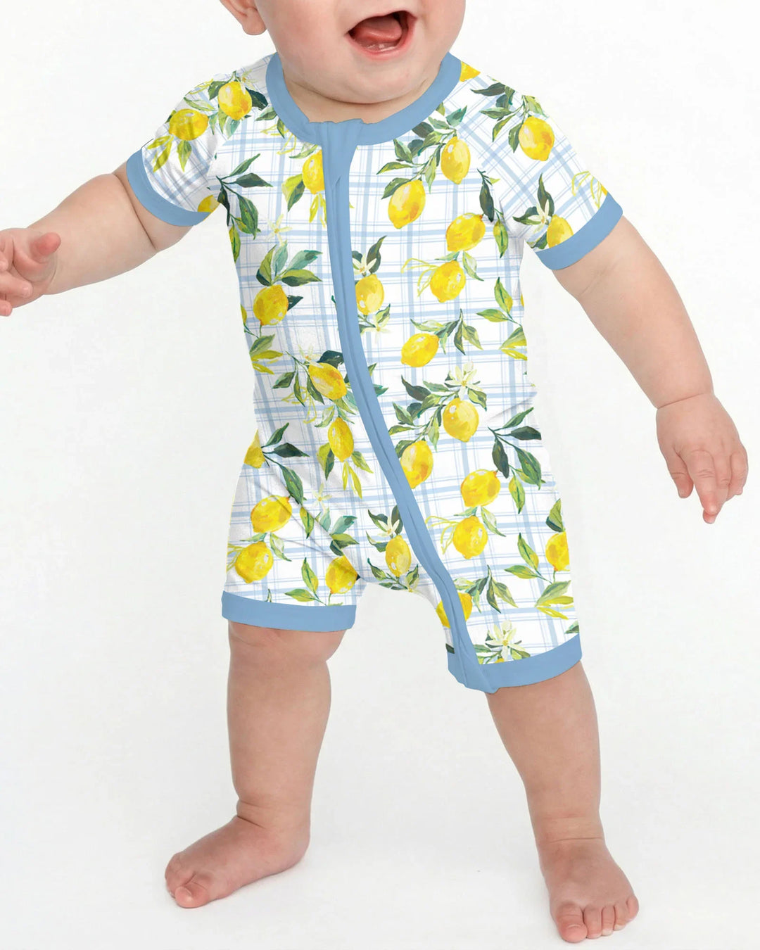 Mediterranean Lemons Family Matching Bamboo Shorty Zippy