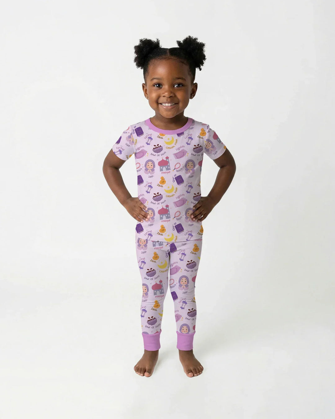 Happy Ramadhan Bamboo Two Piece Short Sleeve Pajama Set