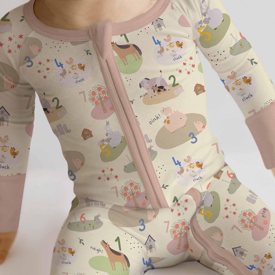 Farm Animal Counting Bamboo Convertible Zippy